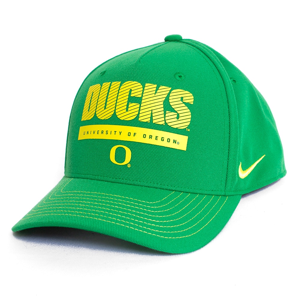 Classic Oregon O, Nike, Green, Curved Bill, Polyester, Accessories, Unisex, Heavy weight, Adjustable, Hat, 796322